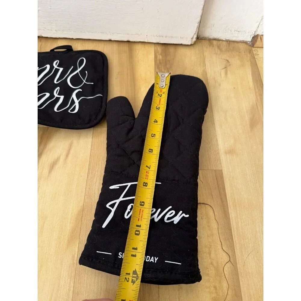 Mr. and Mrs. always forever since today, oven mitt set